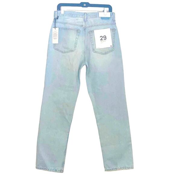 Re/Done Double Yoke Classic High Rise Straight Leg Denim Jean size 29 NWT - Picture 7 of 14